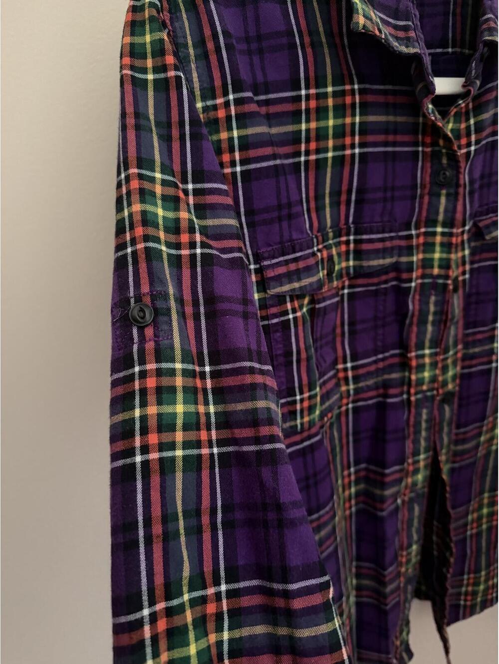 Lauren Ralph Lauren 100% cotton petite large/medium flannel plaid - Picture 5 of 8
